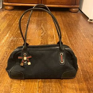 Gucci GG Canvas Princy Boston Bag in Black